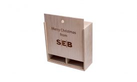 Фанерна коробка для подарунків на Новий рік 