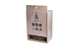 Дерев'яний ящик для новорічних подарунків 