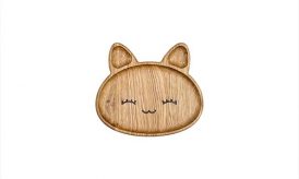 Дерев'яна тарілка Кішка 13х13 см